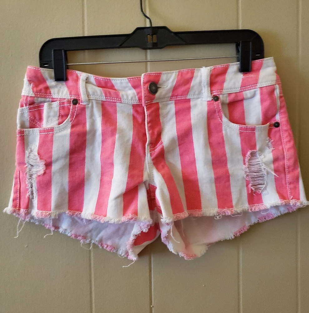 Pink Striped Shorts Rue 21 Size 7/8